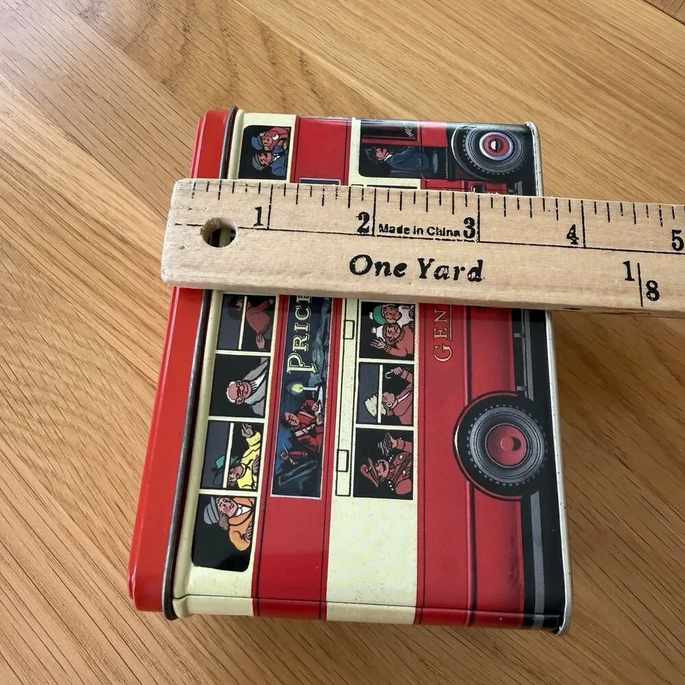 Vintage Collectors Tin Double-decker Bus London England British Empty With Lid